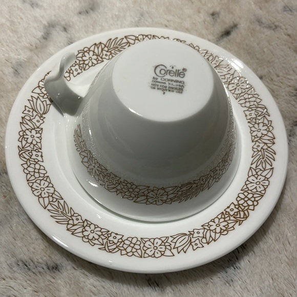 Set of 8 plates/cups vintage Corelle by  Corning. Woodland 1980’s. 💓🎁💝 - Picture 9 of 9